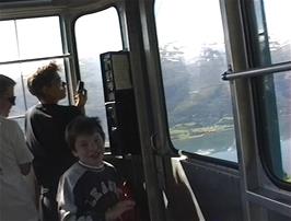 The descent always seems worse than the climb!  Returning to Voss on the Voss Cableway, Hangursbanen